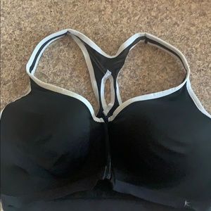 Danskin sports bra underwire front zip 40D